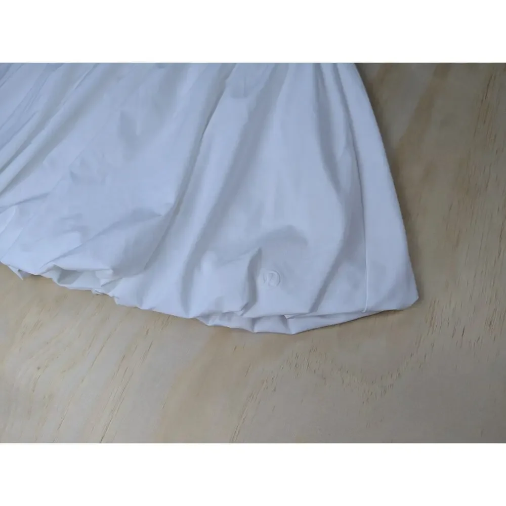 Lululemon Women's Medium White Bubble Hem Tennis Skort Built-In Shorts